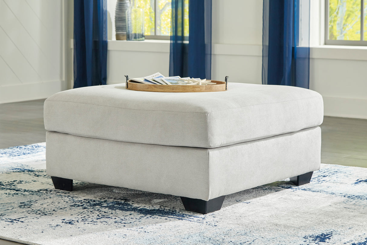 Ottoman surdimensionné Lowder en tissu gris pierre