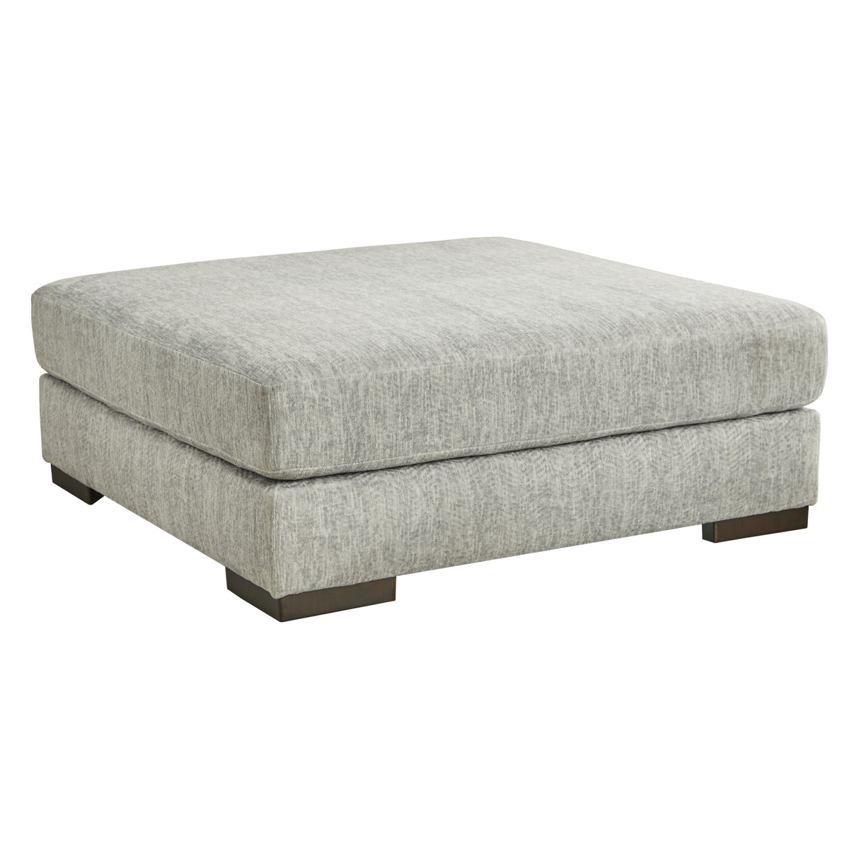 Ottoman surdimensionné Regent Park en tissu gris