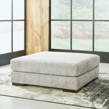 Ottoman surdimensionné Regent Park en tissu gris