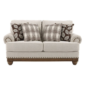 Causeuse en tissu beige pâle avec coussins - Harleson