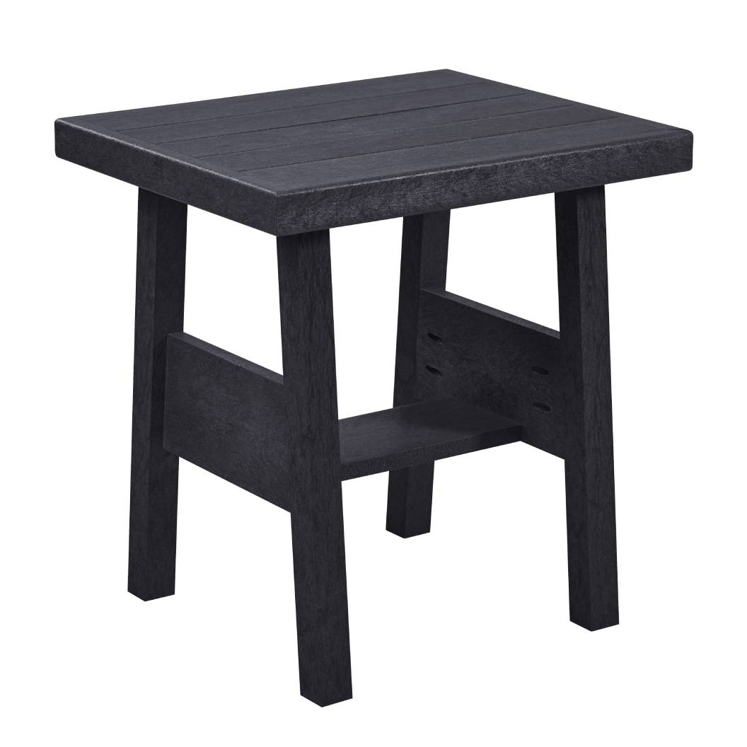 Table d'appoint extérieure noire plastique recyclé - Tofino