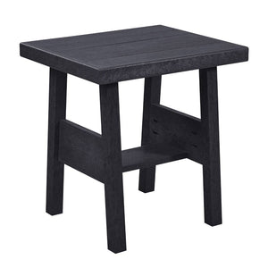 Table d'appoint extérieure noire plastique recyclé - Tofino