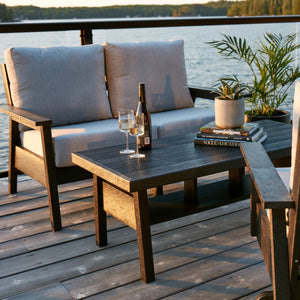 Table basse extérieure noire plastique recyclé - Tofino