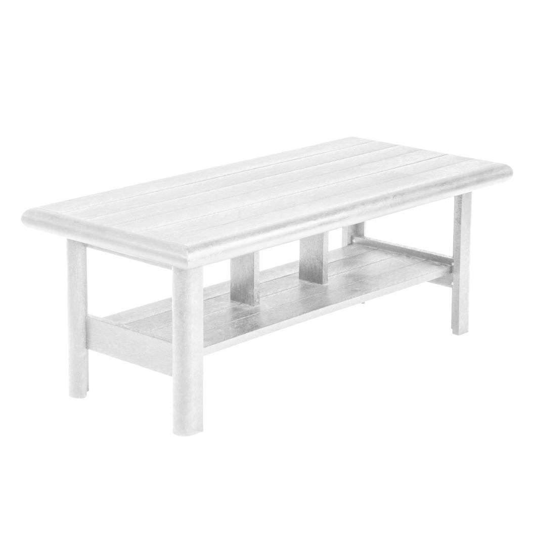 Table basse extérieure plastique recyclé blanche - Stratford