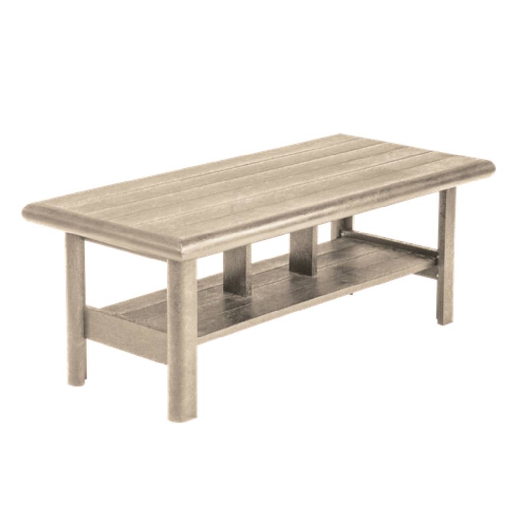 Table basse extérieure beige plastique recyclé- Stratford