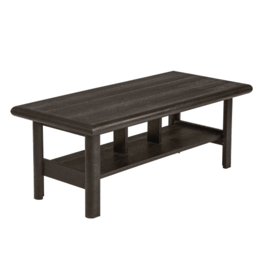 Table basse extérieure brune foncé plastique recyclé - Stratford
