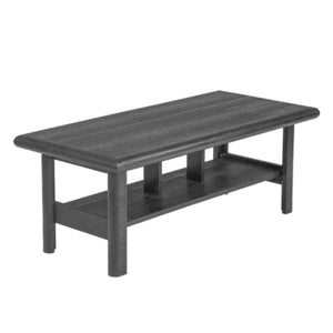 Table basse extérieure grise foncée plastique recyclé - Stratford