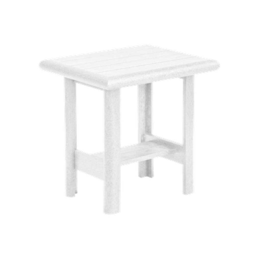 Table d'appoint extérieure plastique recyclé blanche