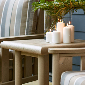 Table d'appoint extérieure plastique recyclé beige - Stratford