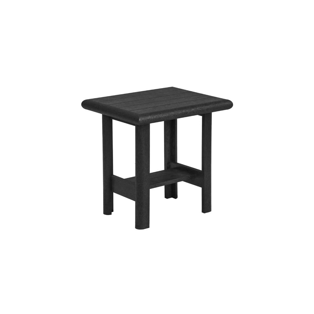 Table d'appoint extérieure noire plastique recyclé - Stratford
