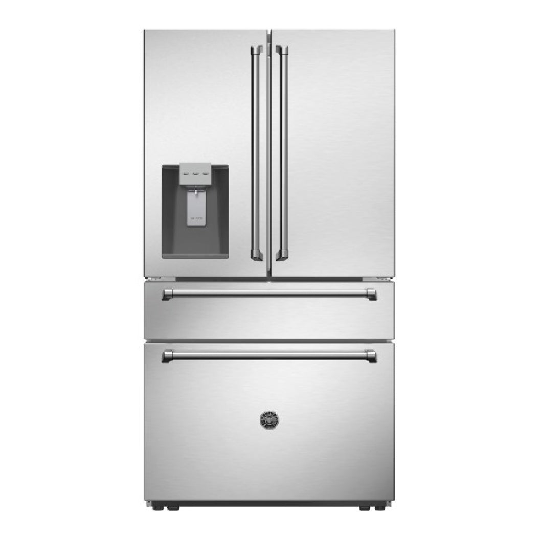 Réfrigérateur porte française 36 po, 21,6 pi³ Inox - Série Master avec distributeur d'eau et machine à glaçons