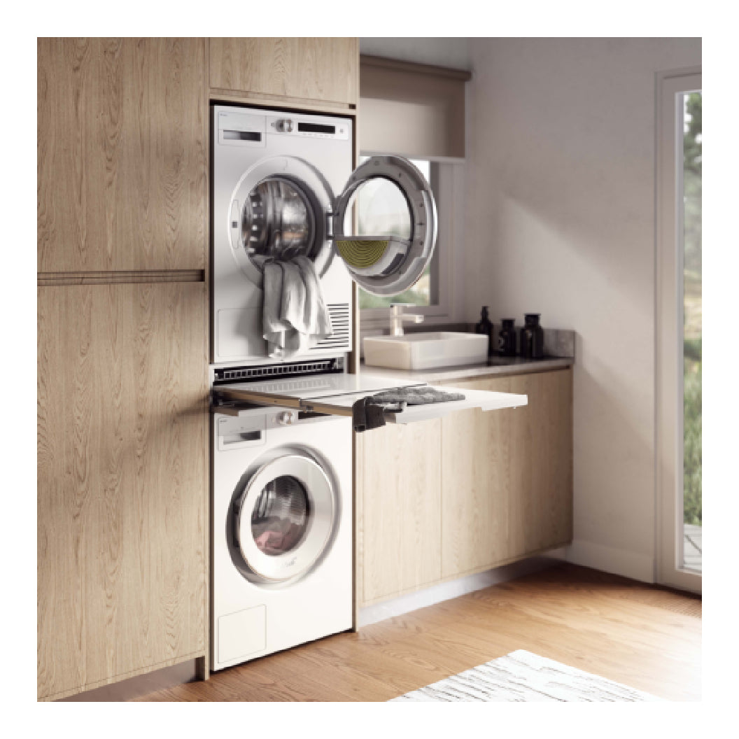 Tiroir d'étagère coulissante pour le linge 24 po Blanc