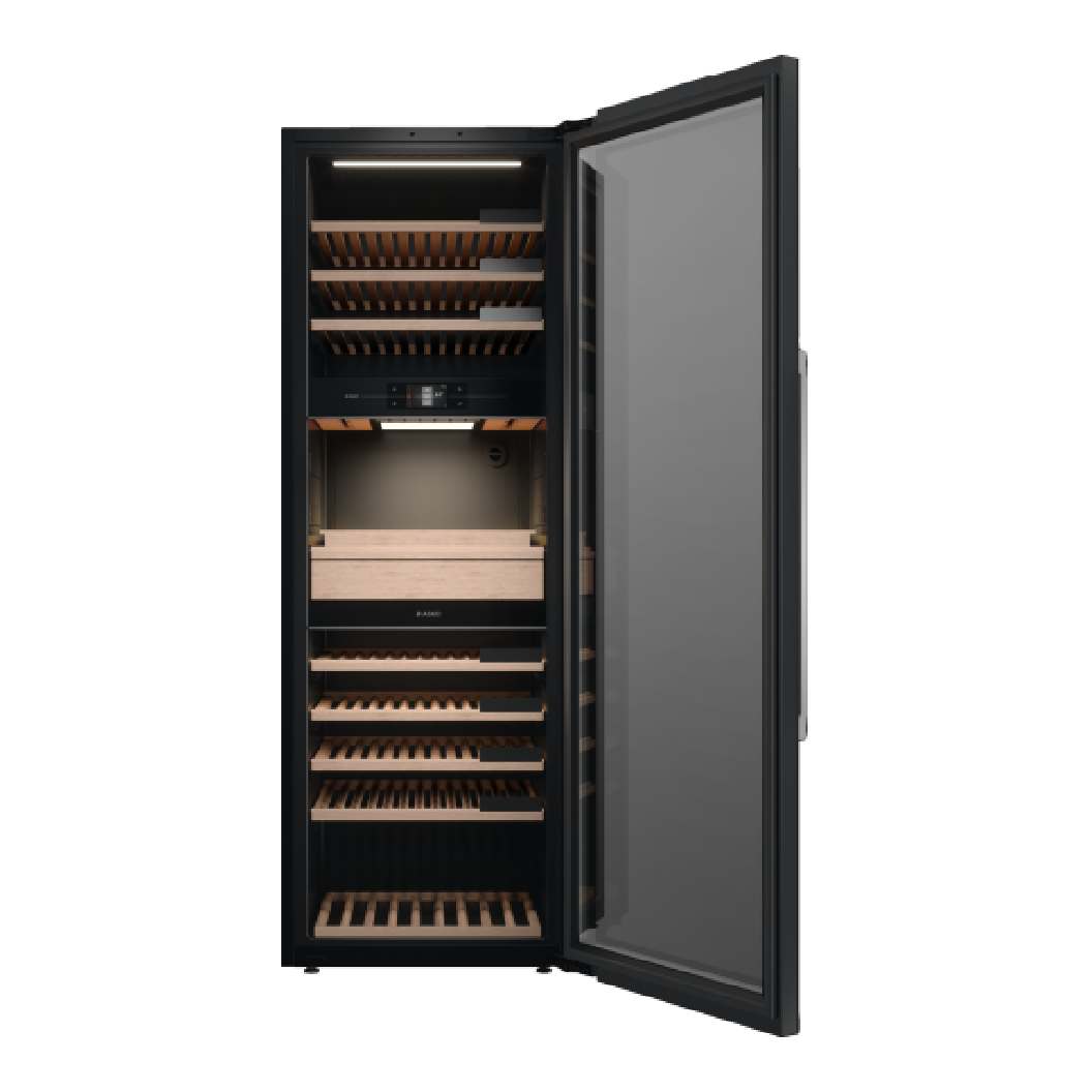 Refroidisseur à vin 28 po, 190 btl Noir à 3 zones