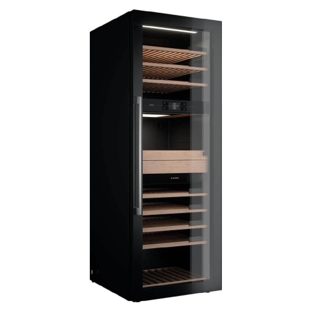 Refroidisseur à vin 28 po, 190 btl Noir à 3 zones