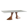 Table de salle à manger rectangulaire en céramique et bois de frêne - Charles