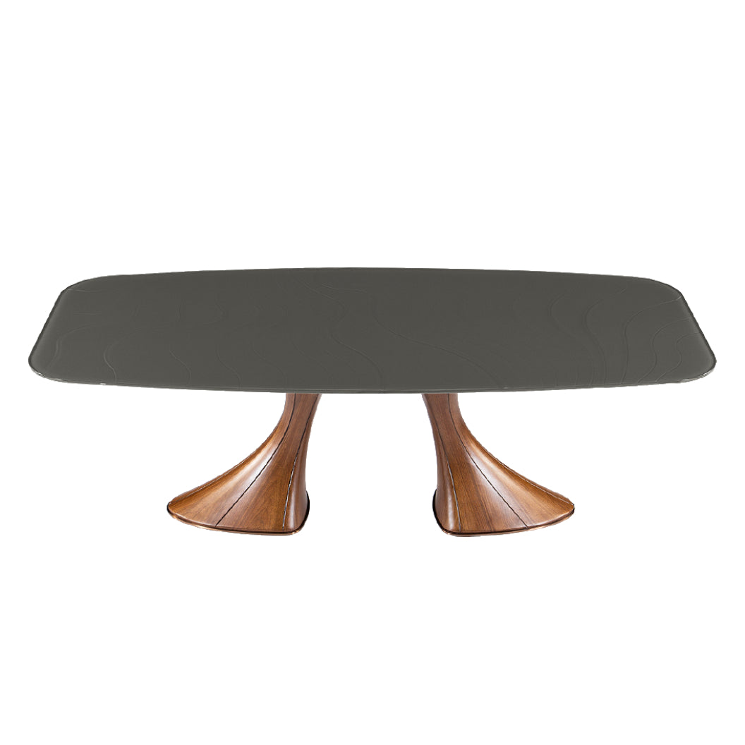 Table en verre de forme contour - Charles