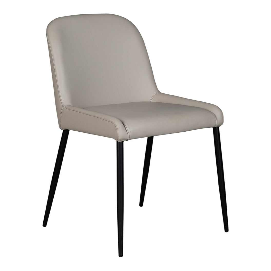 Chaise de salle à manger rembourrée en cuir - Julia