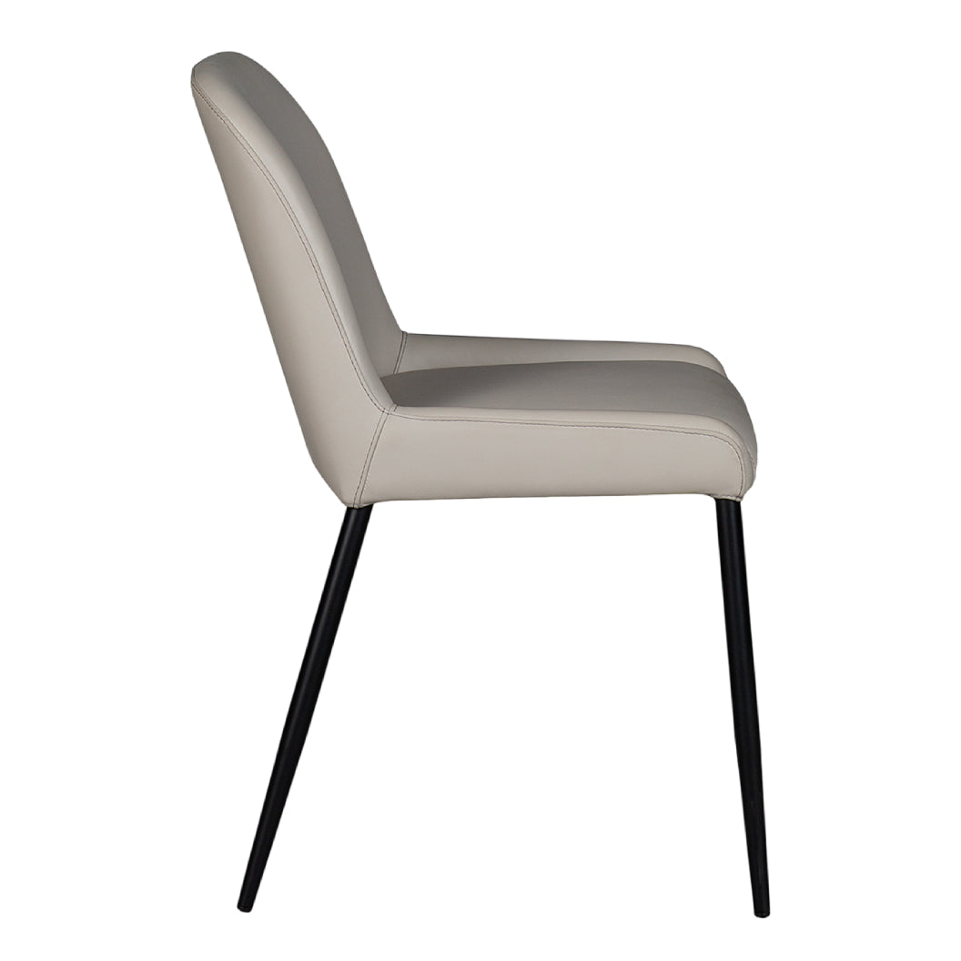 Chaise de salle à manger rembourrée en cuir - Julia