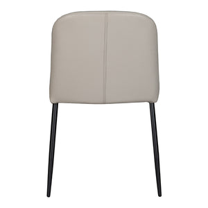 Chaise de salle à manger rembourrée en cuir - Julia