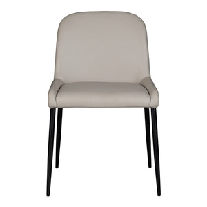 Chaise de salle à manger rembourrée en cuir - Julia
