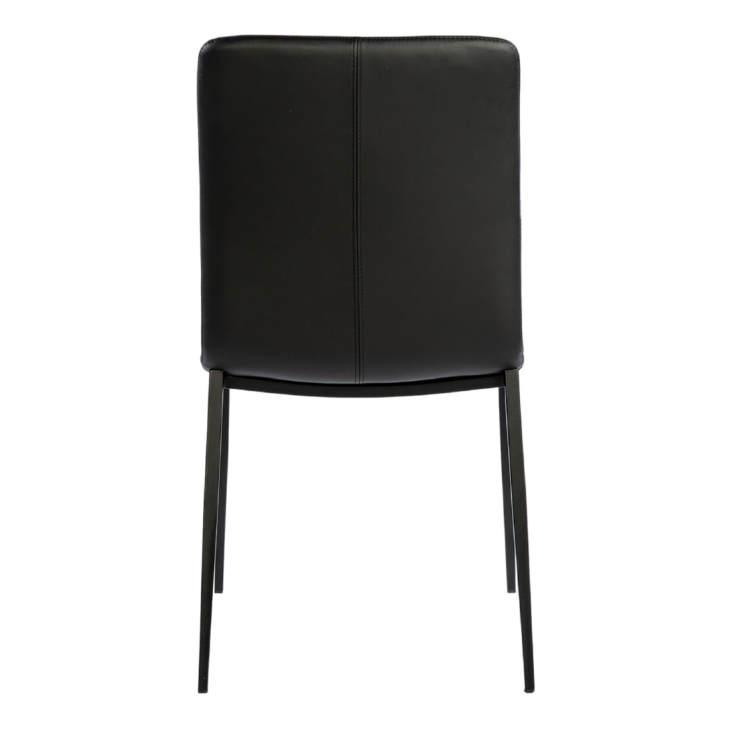 Chaise de salle à manger rembourrée en cuir - Lana