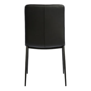 Chaise de salle à manger rembourrée en cuir - Lana