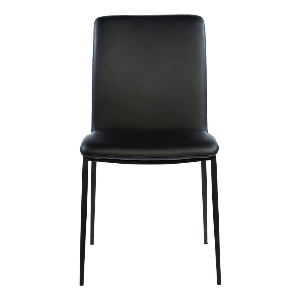 Chaise de salle à manger rembourrée en cuir - Lana