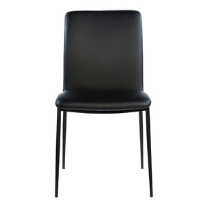 Chaise de salle à manger rembourrée en cuir - Lana