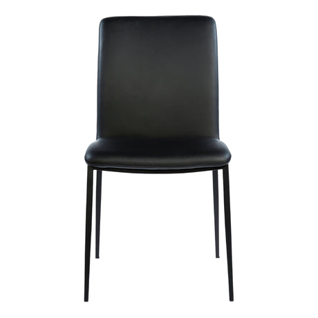 Chaise de salle à manger rembourrée en cuir - Lana