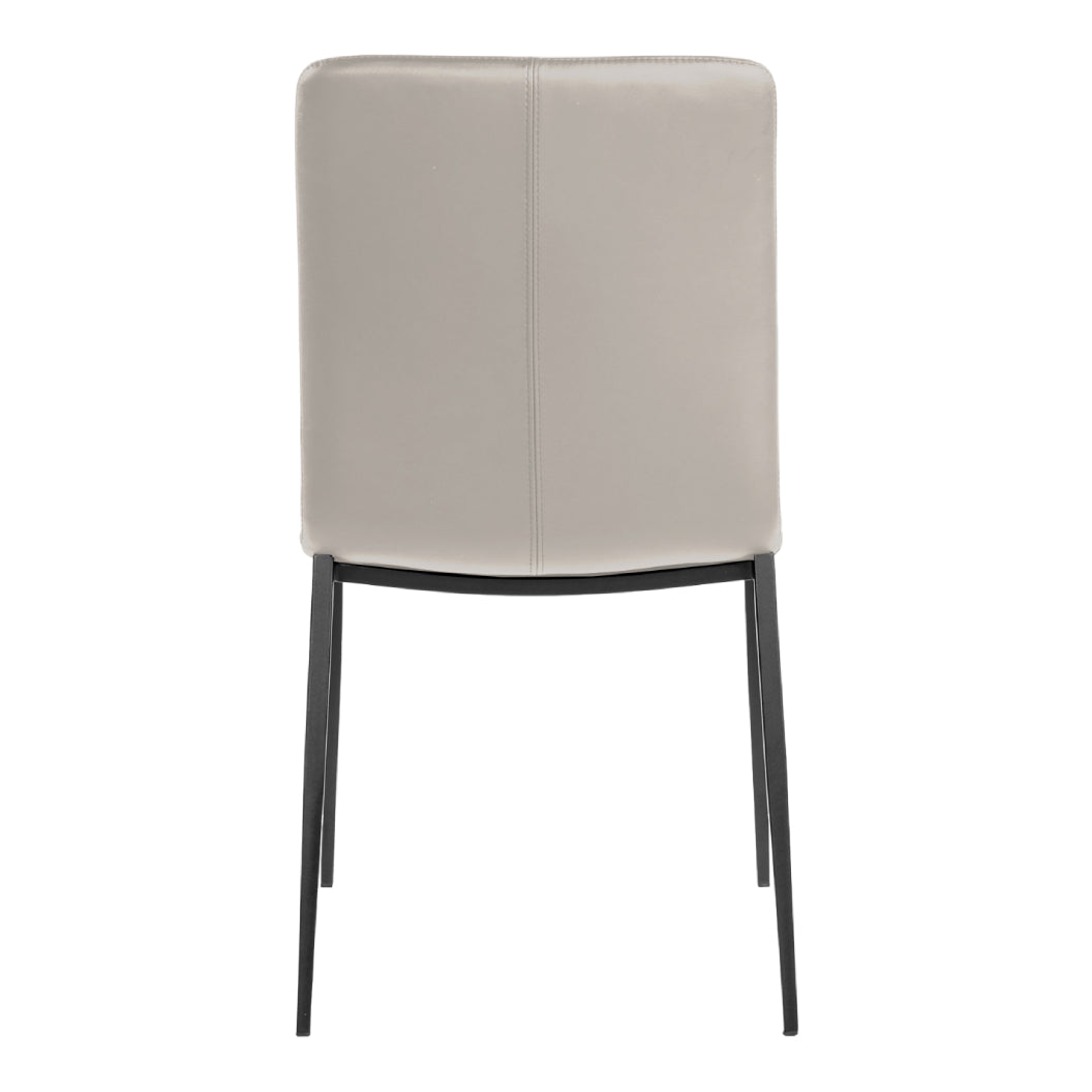 Chaise de salle à manger rembourrée en cuir - Lana