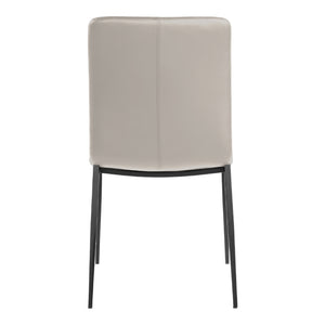Chaise de salle à manger rembourrée en cuir - Lana