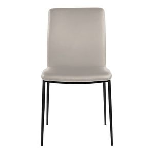 Chaise de salle à manger rembourrée en cuir - Lana