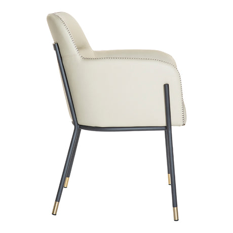 Chaise de salle à manger rembourrée en cuir - Teresa