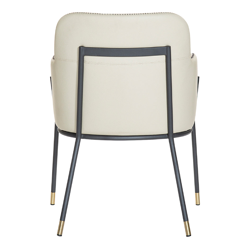 Chaise de salle à manger rembourrée en cuir - Teresa