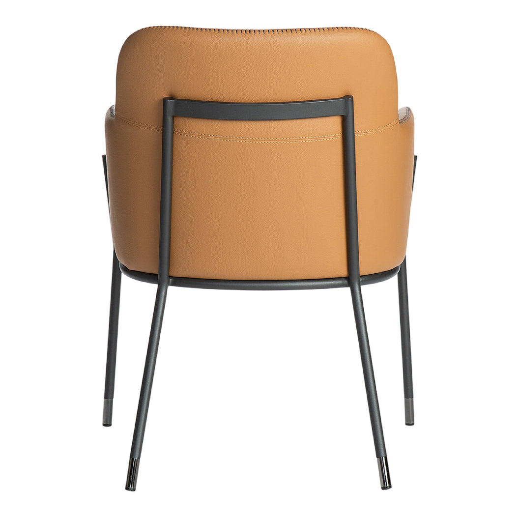 Chaise de salle à manger rembourrée en cuir - Teresa