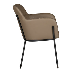 Chaise de salle à manger rembourrée en cuir - Teresa