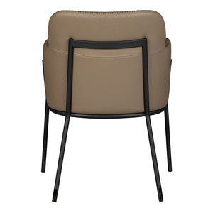 Chaise de salle à manger rembourrée en cuir - Teresa