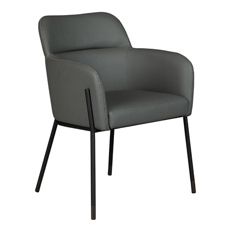 Chaise de salle à manger rembourrée en cuir - Teresa