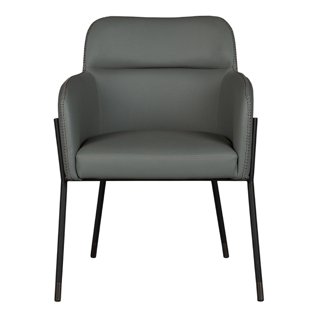 Chaise de salle à manger rembourrée en cuir - Teresa