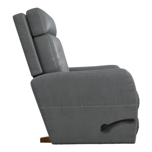Fauteuil berçant et inclinable en cuir gris - Lennon