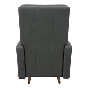 Fauteuil berçant et inclinable en cuir gris - Lennon