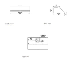Hotte sous cabinet 36 po Inox - Eros Potenza 600 CFM