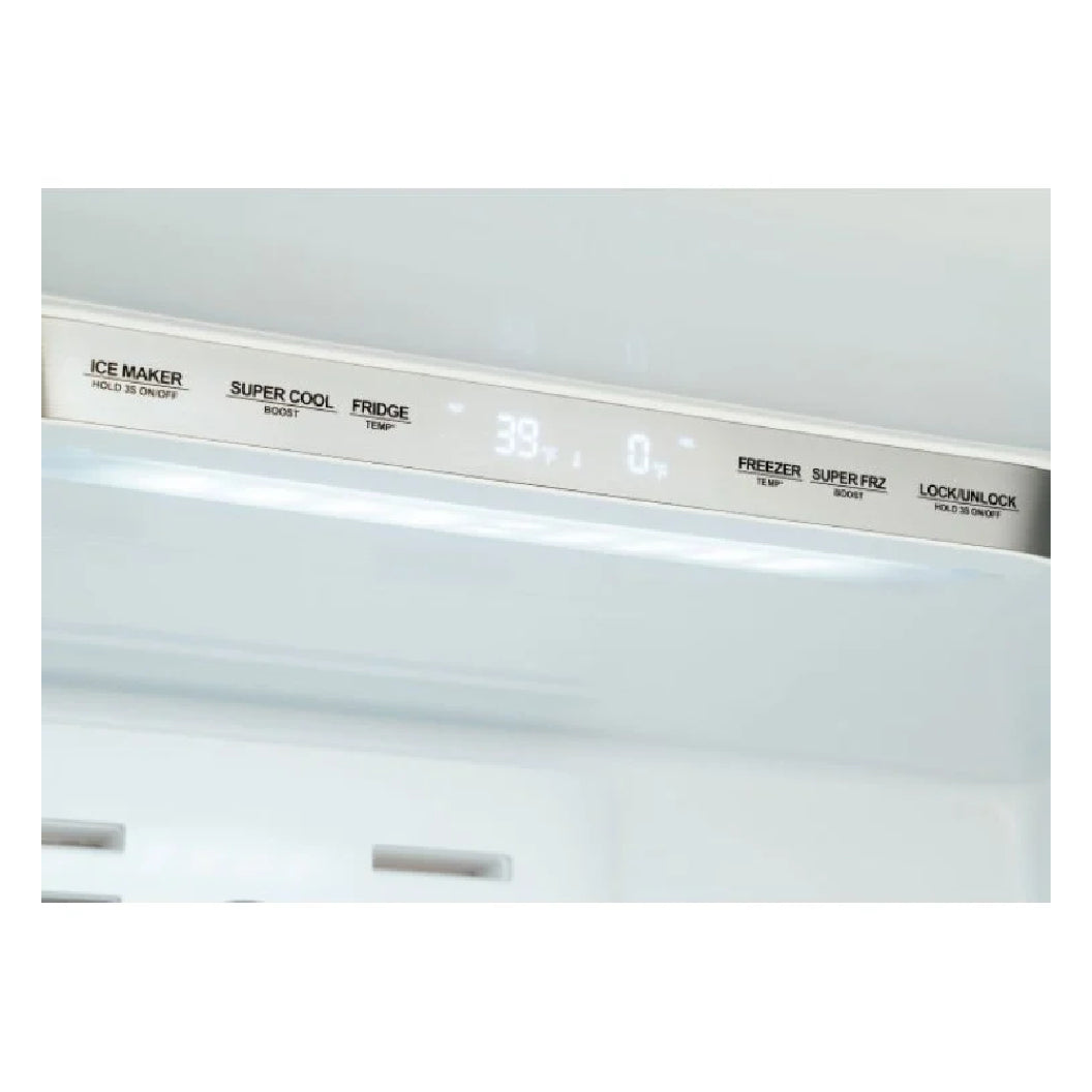 Réfrigérateur porte française 36 po, 22,5 pi³ Inox 4 portes - Héritage avec machine à glaçons