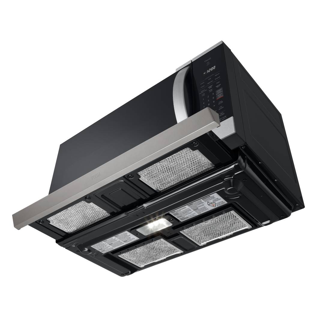 Micro-ondes à hotte, 2,1 pi³, 900W, acier inoxydable