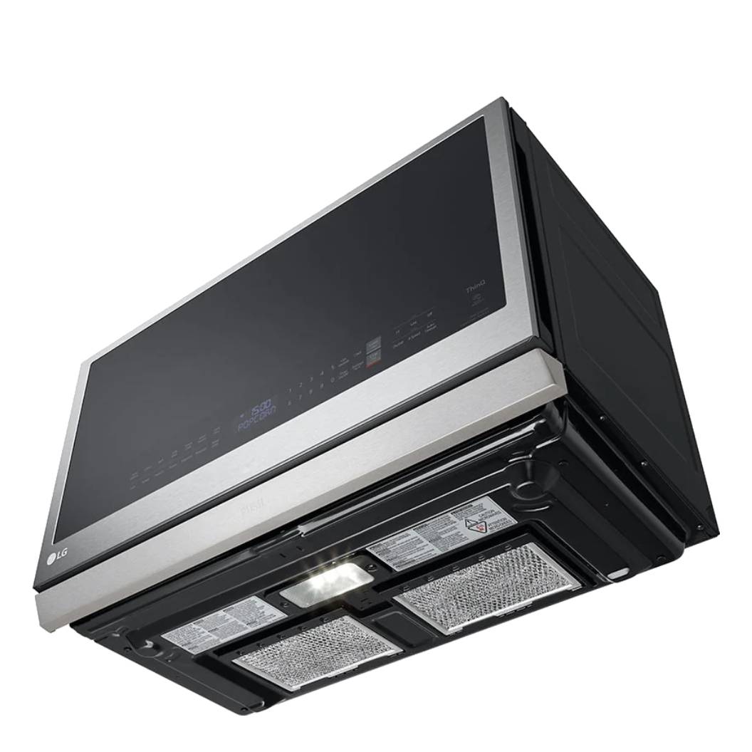 Micro-ondes à hotte, capacité 2,1 pi³, puissance 900W, acier inoxydable