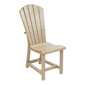 Chaise extérieure beige plastique recyclé - Addy