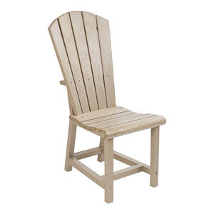 Chaise de salle à manger extérieure en plastique recyclé - Addy C11