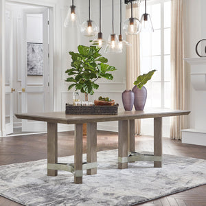 Table de salle à manger en bois grise - Chrestner