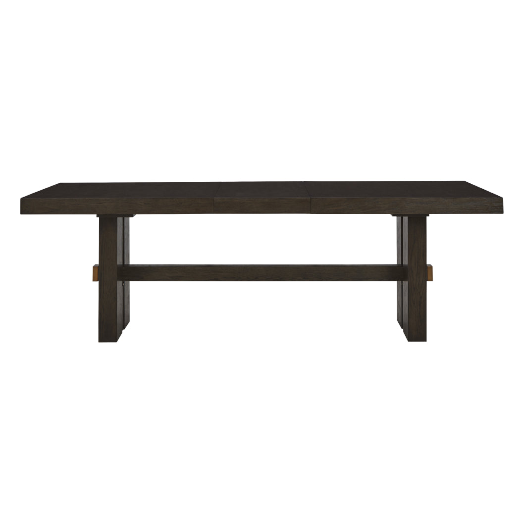 Table de salle à manger bois brune foncée extensible - Burkhaus