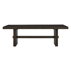 Table de salle à manger bois brune foncée extensible - Burkhaus